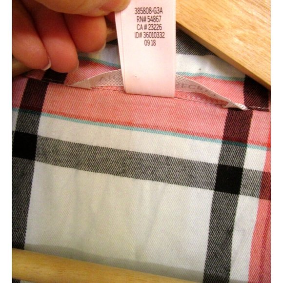 Victoria's Secret Large Pajama Top/Chemise/Shirt Plaid Soft - Multicolor NWOTag - Picture 6 of 12